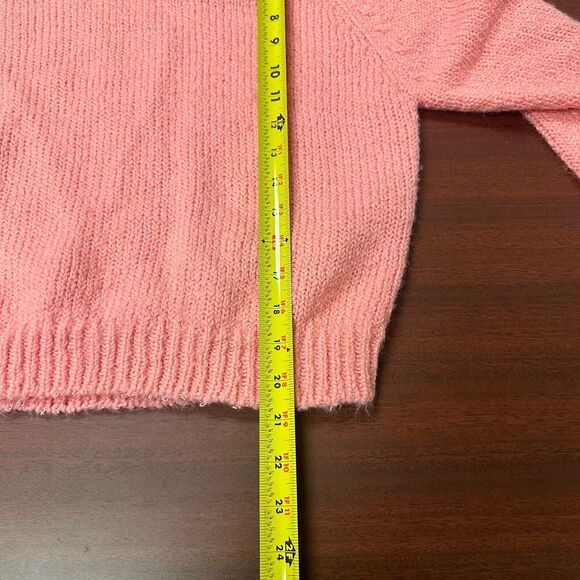 Vintage Silvercord Petites Sweater Womans Sz M Pet. Acrylic L/S 1 Button 90s Y2K - Picture 7 of 7